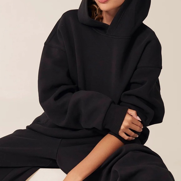 TKEES Oversized Hoodie Black Large - good condition - Picture 3 of 7